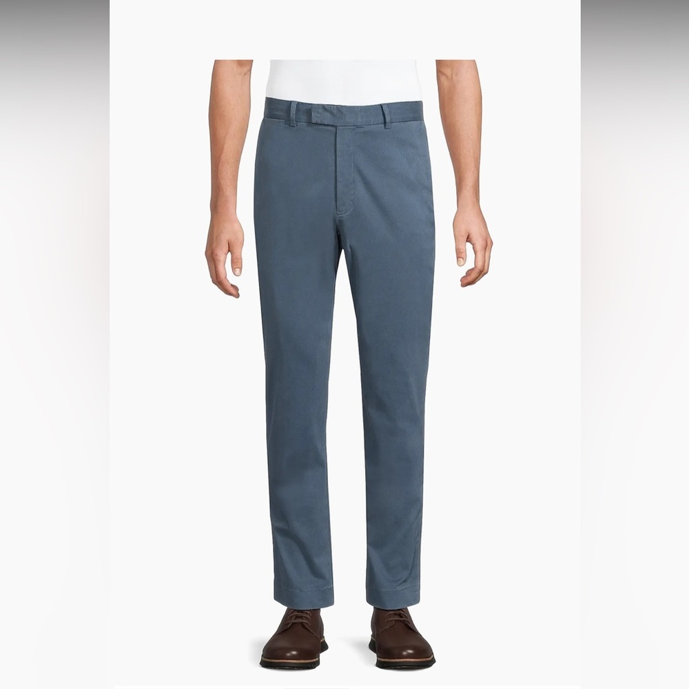 Polo Ralph Lauren Jarrett Stretch-Slim-Fit Sateen Pants Blue Corsair Size 42/32 - Picture 2 of 7